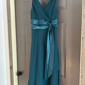 ANDREE BY UNIT Teal Asymmetrical Dress with Bow